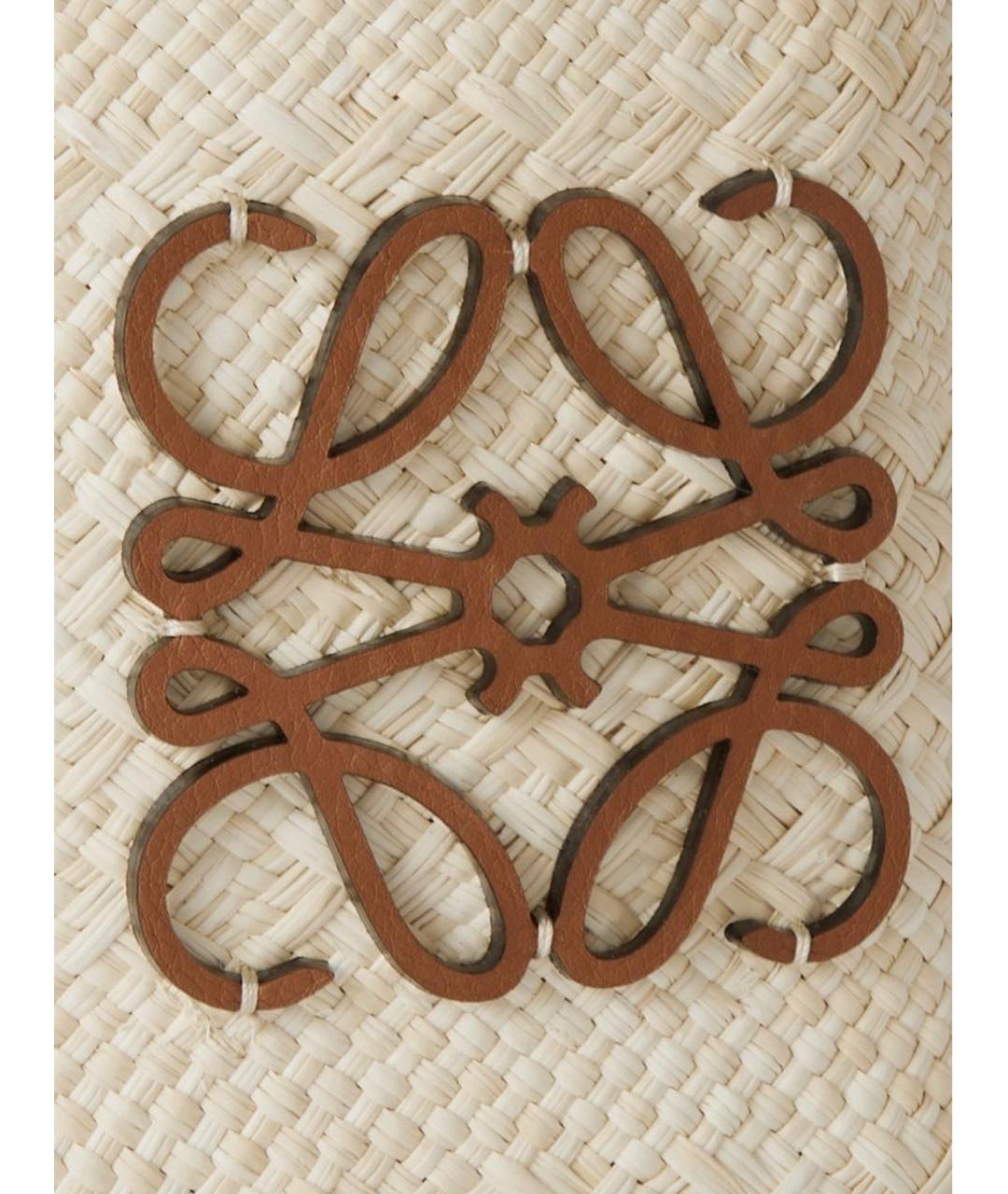 LOEWE Бежевая пелетеная сумка через плечо, фото 6