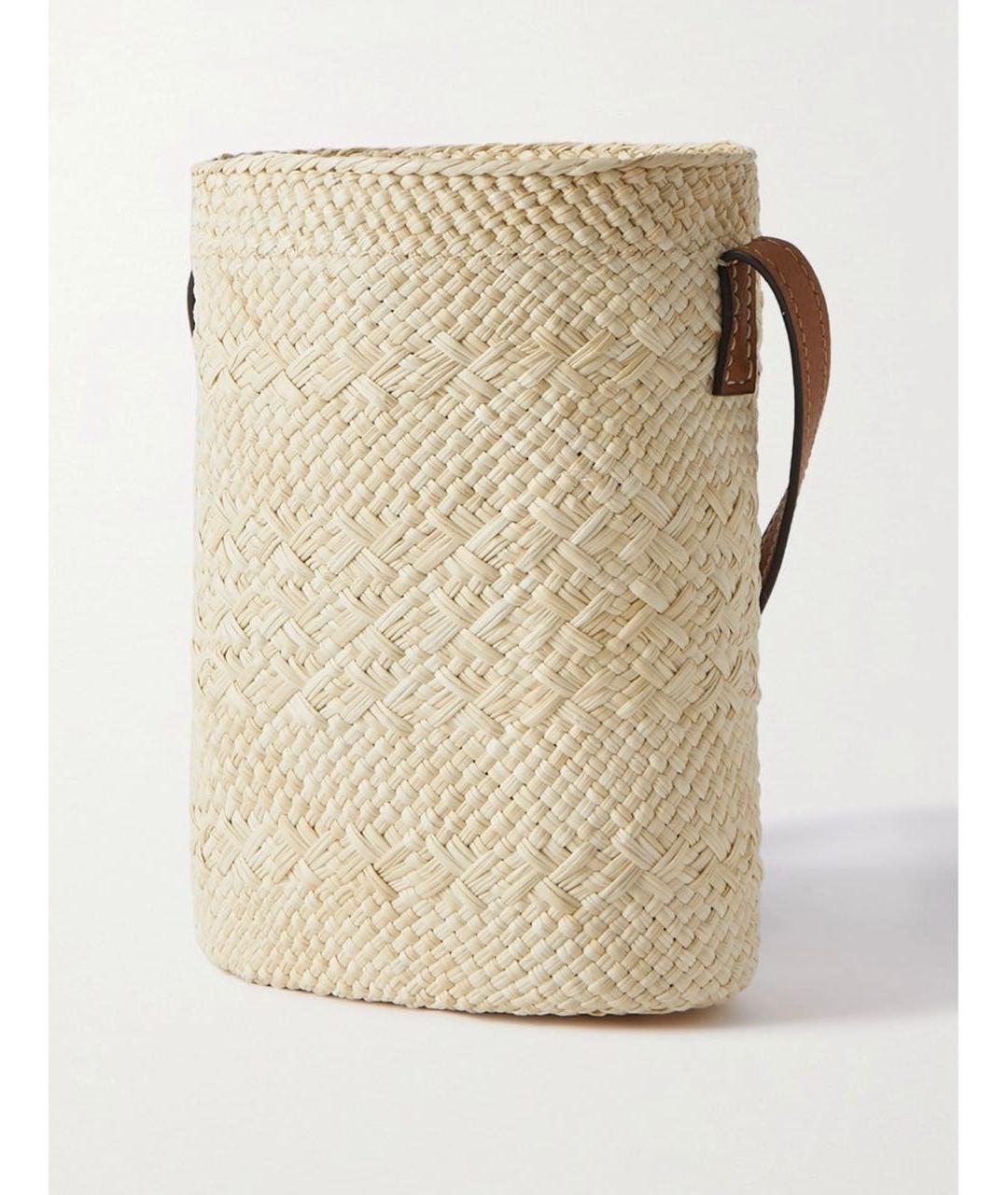 LOEWE Бежевая пелетеная сумка через плечо, фото 4