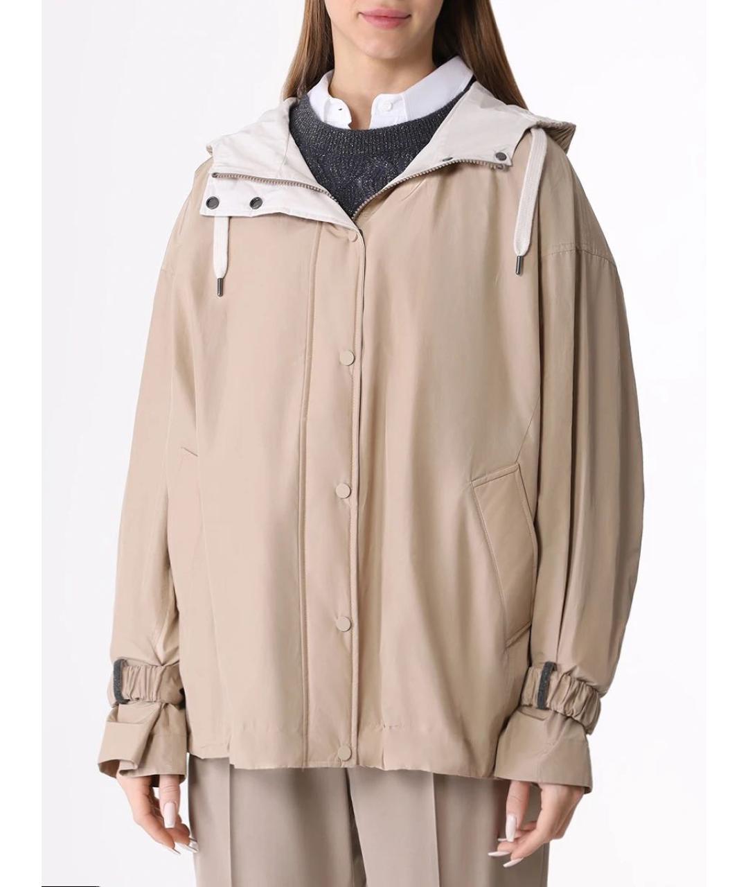 BRUNELLO CUCINELLI Серая полиэстеровая куртка, фото 6