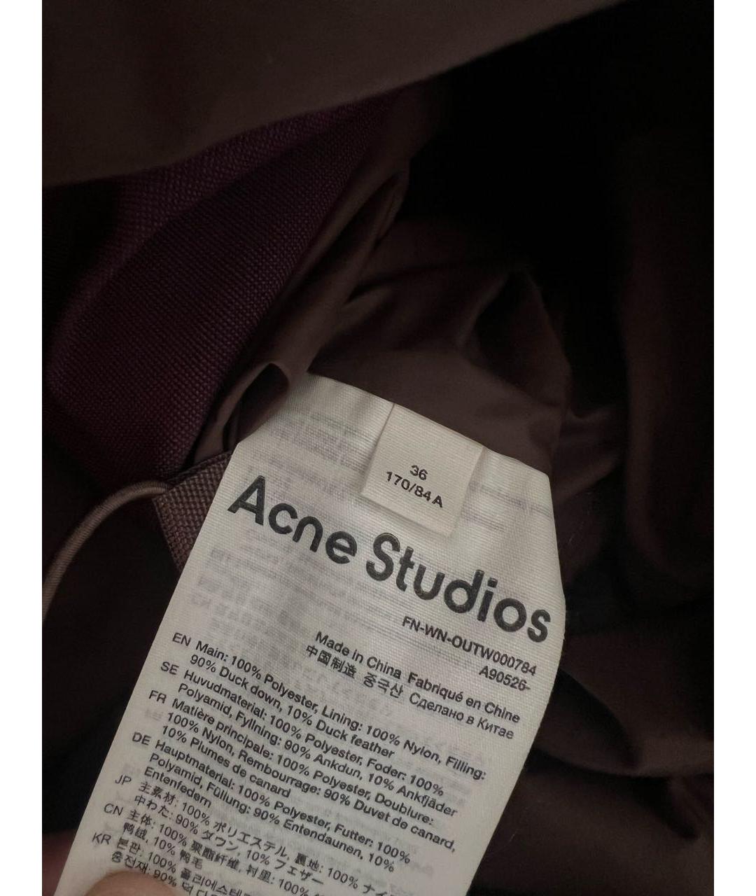 ACNE STUDIOS Коричневый пуховик, фото 6