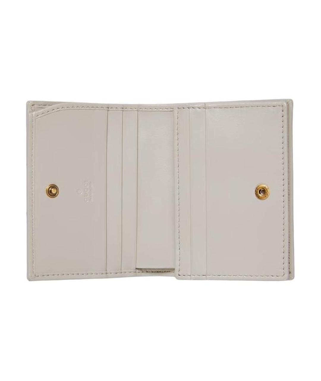 GUCCI Белый кожаный кошелек, фото 6