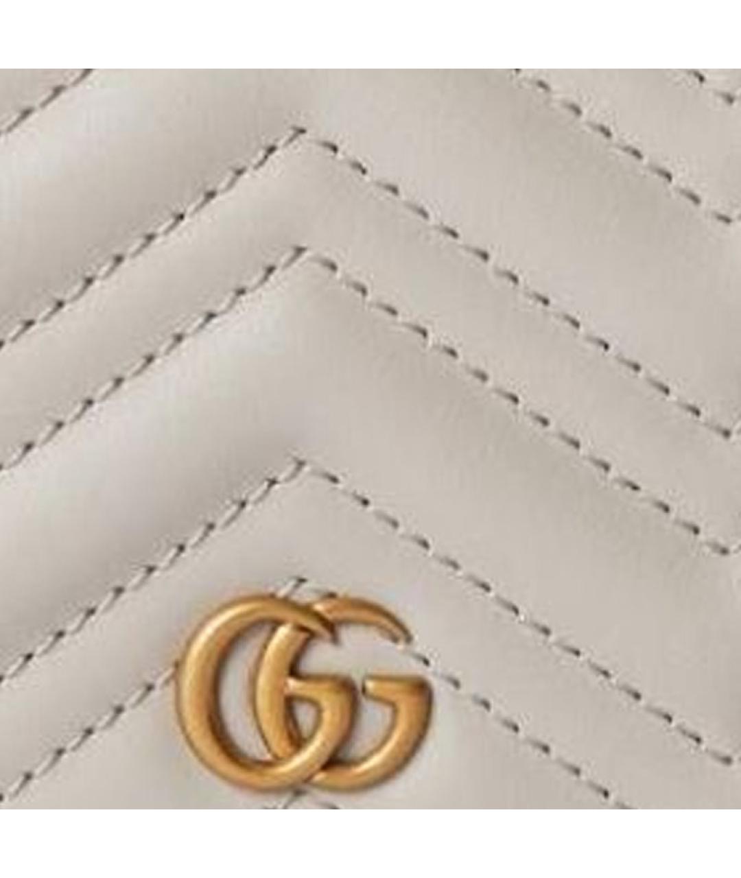 GUCCI Белый кожаный кошелек, фото 7