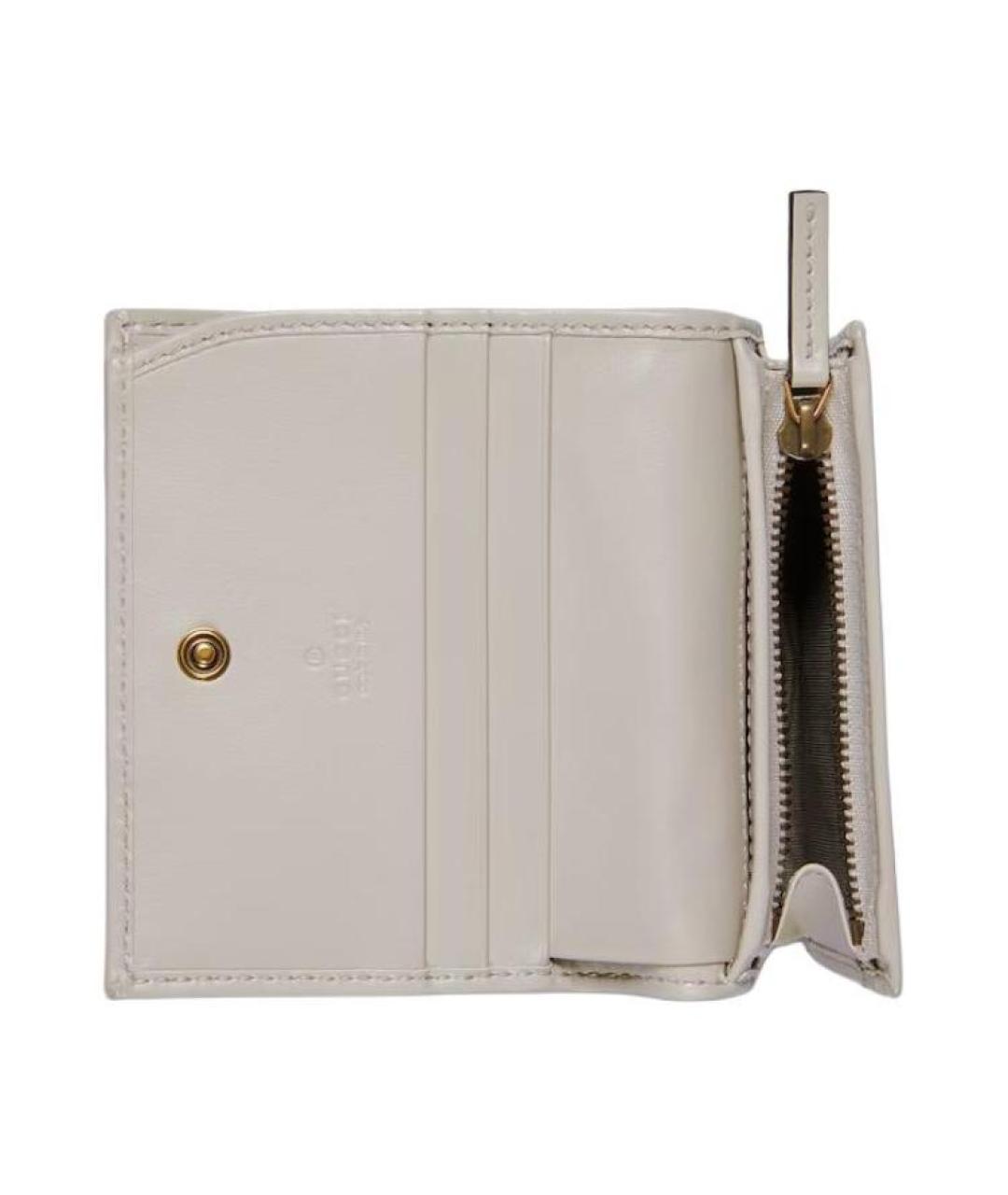 GUCCI Белый кожаный кошелек, фото 4