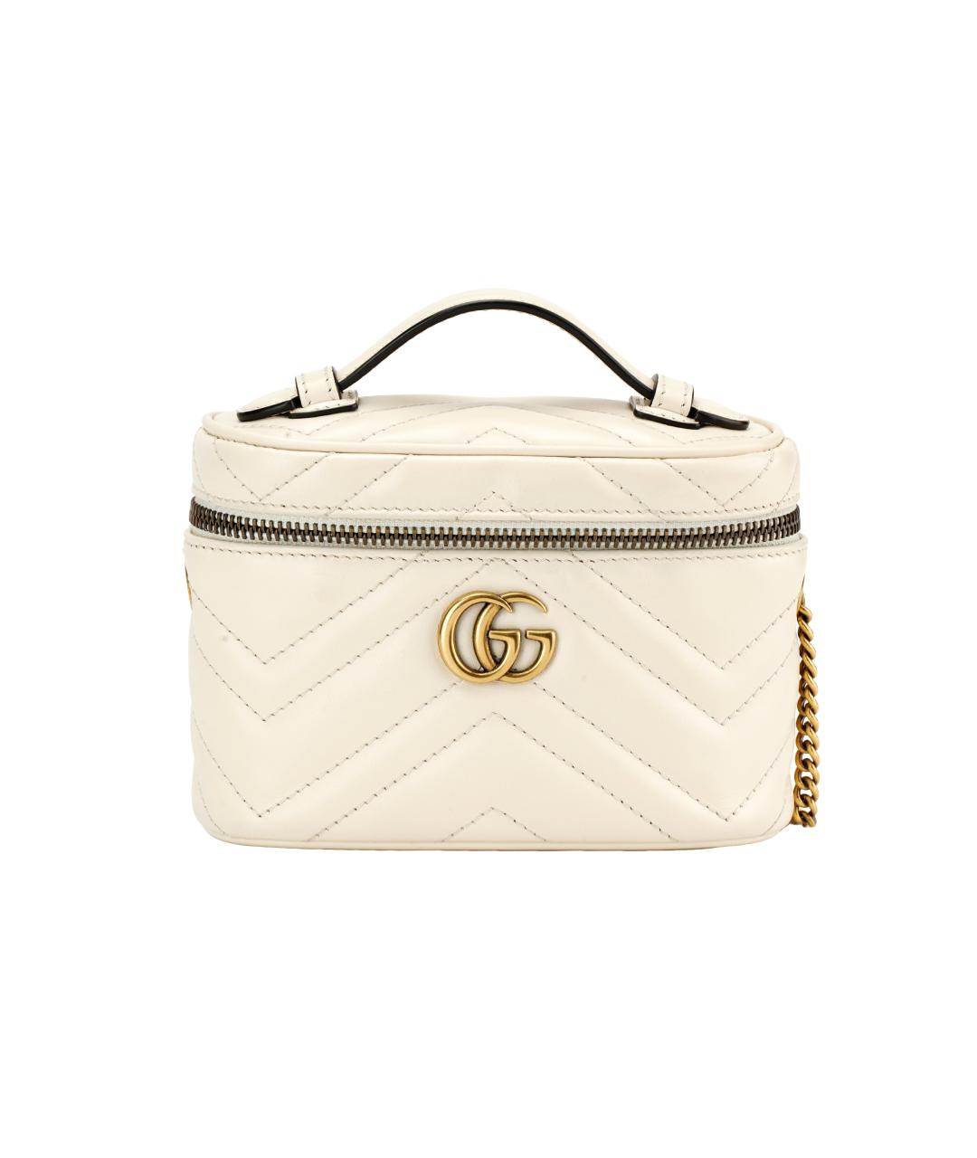 GUCCI Белая кожаная сумка через плечо, фото 1