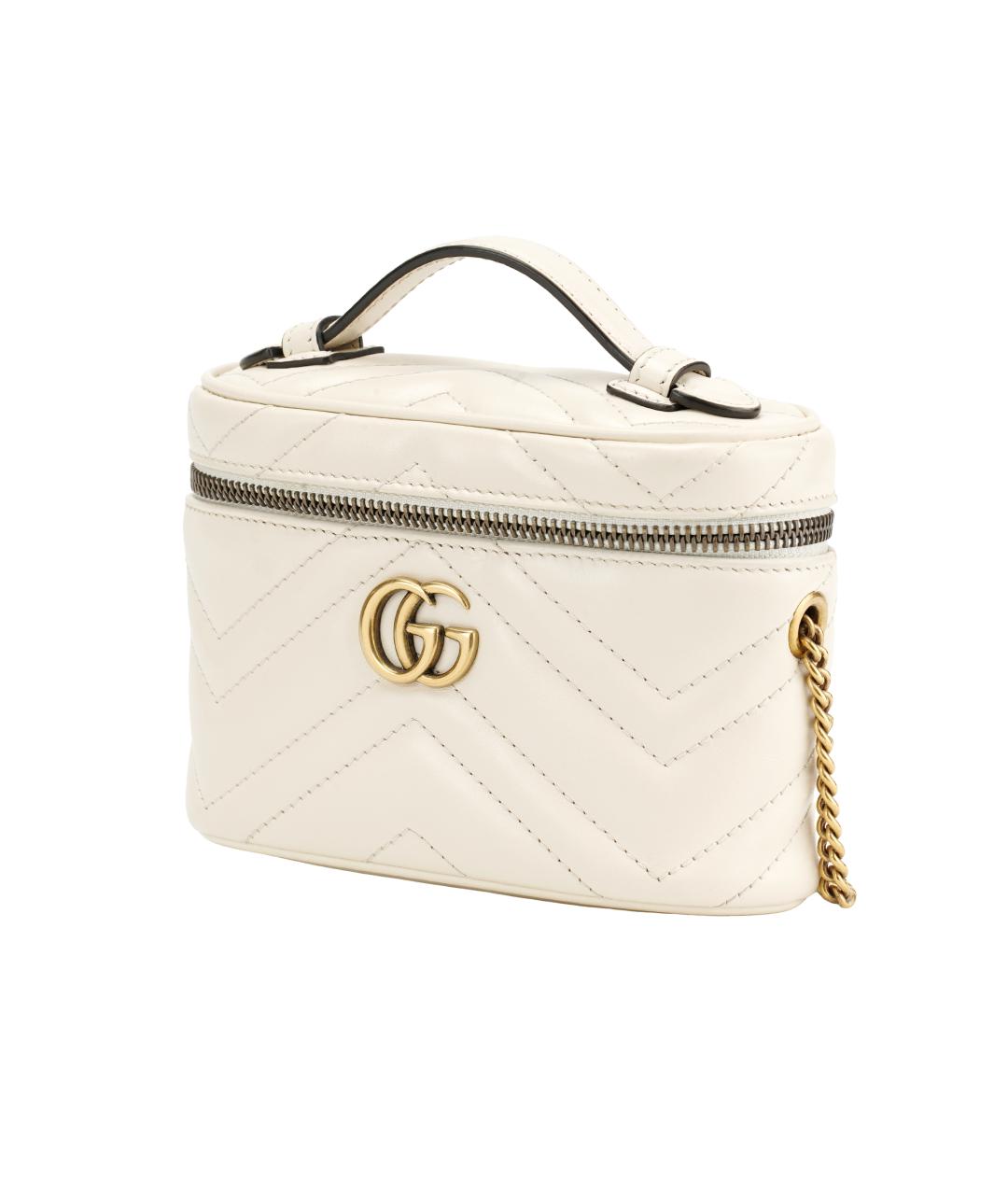 GUCCI Белая кожаная сумка через плечо, фото 2