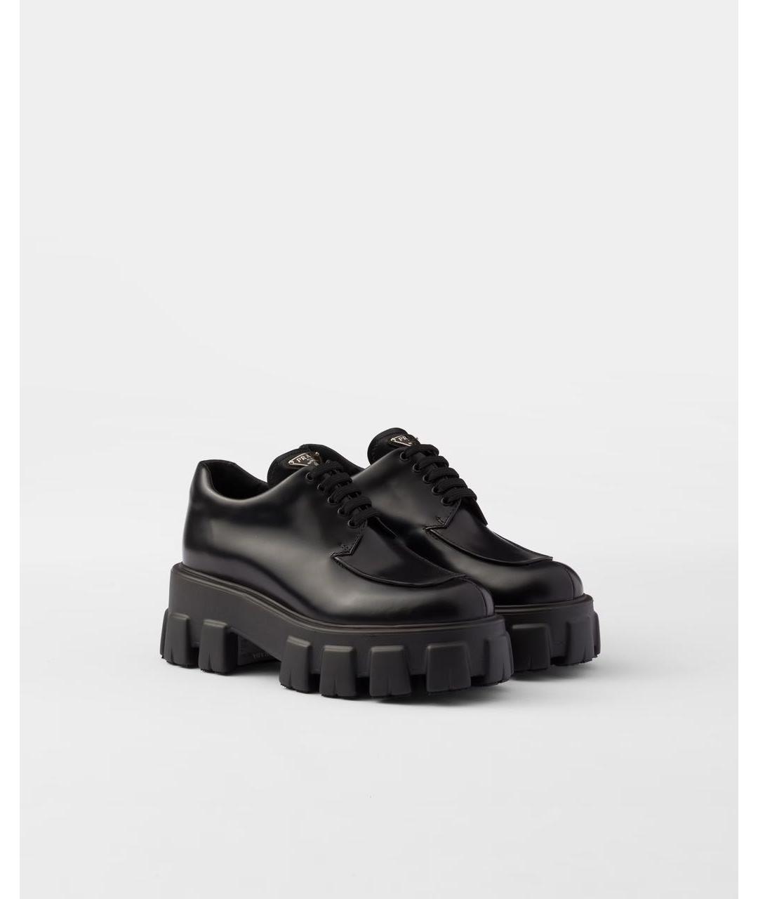 PRADA Черные кожаные лоферы, фото 4