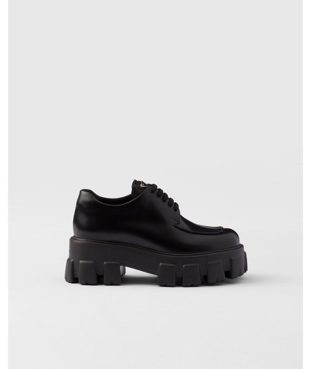 PRADA Черные кожаные лоферы, фото 5