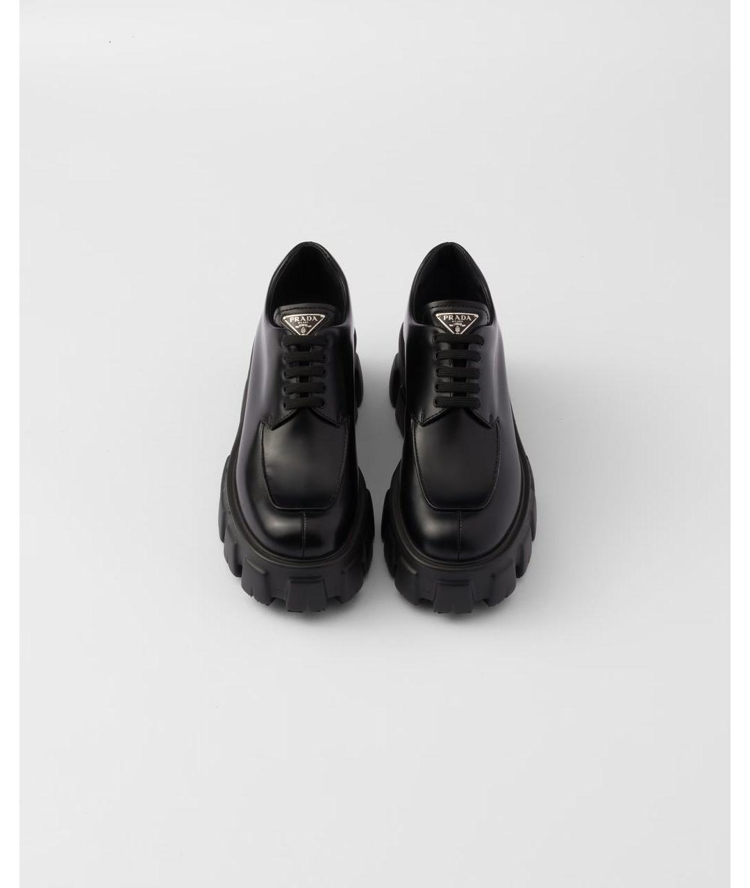 PRADA Черные кожаные лоферы, фото 2