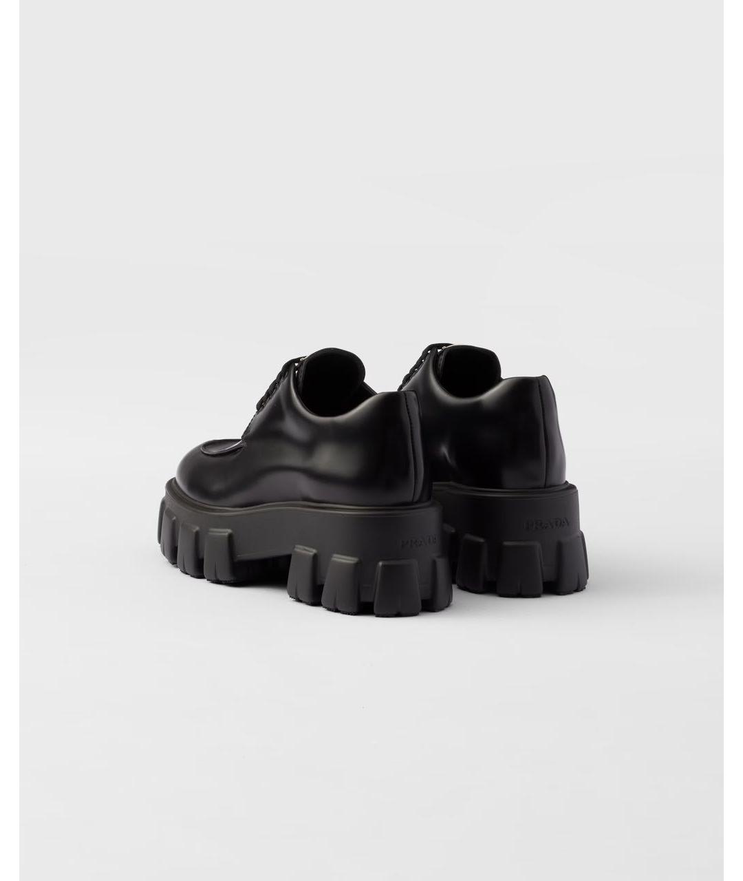 PRADA Черные кожаные лоферы, фото 3