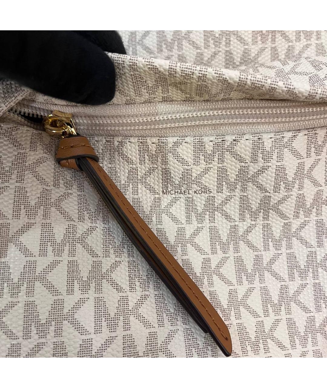 MICHAEL MICHAEL KORS Белый рюкзак из искусственной кожи, фото 8