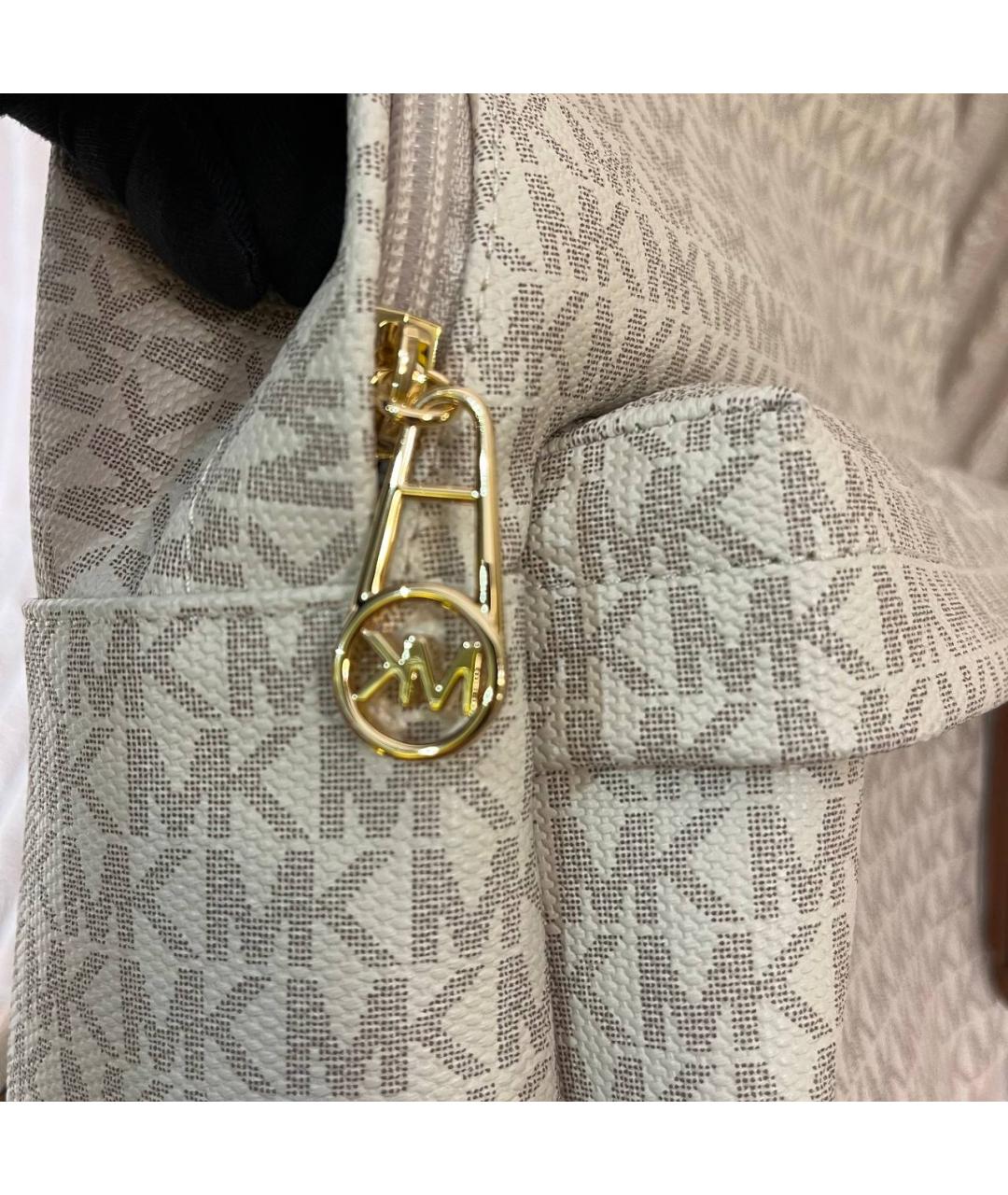 MICHAEL MICHAEL KORS Белый рюкзак из искусственной кожи, фото 7