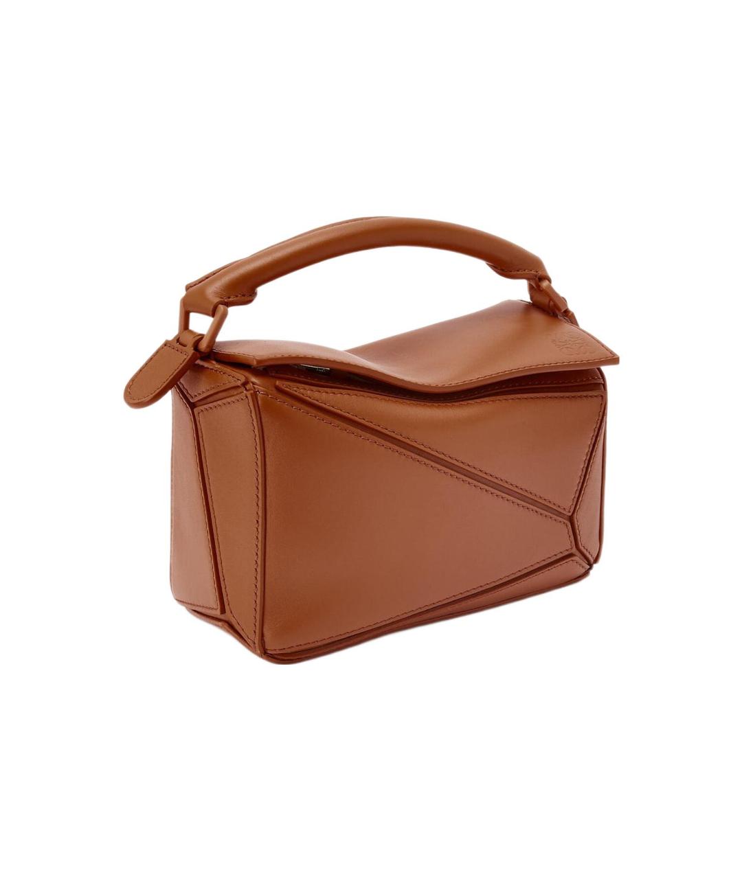 LOEWE Коричневая кожаная сумка через плечо, фото 1