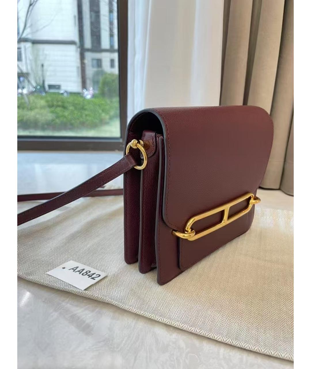 HERMES Красная кожаная сумка через плечо, фото 2