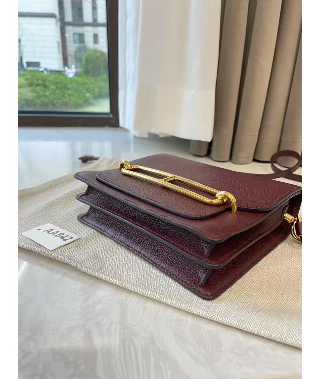 HERMES Красная кожаная сумка через плечо, фото 5