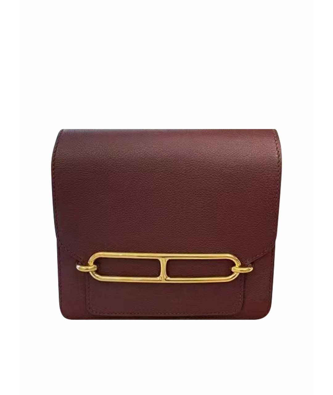 HERMES Красная кожаная сумка через плечо, фото 1