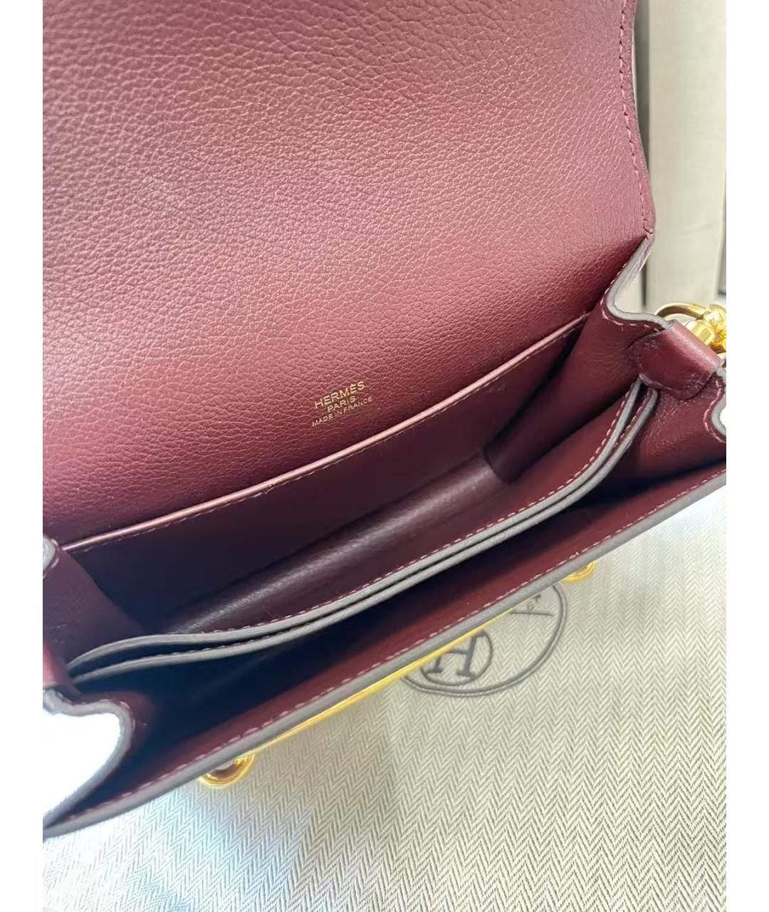 HERMES Красная кожаная сумка через плечо, фото 4