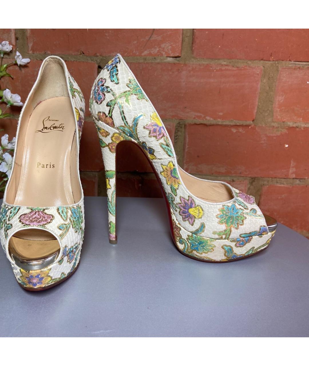 CHRISTIAN LOUBOUTIN Мульти туфли из экзотической кожи, фото 9