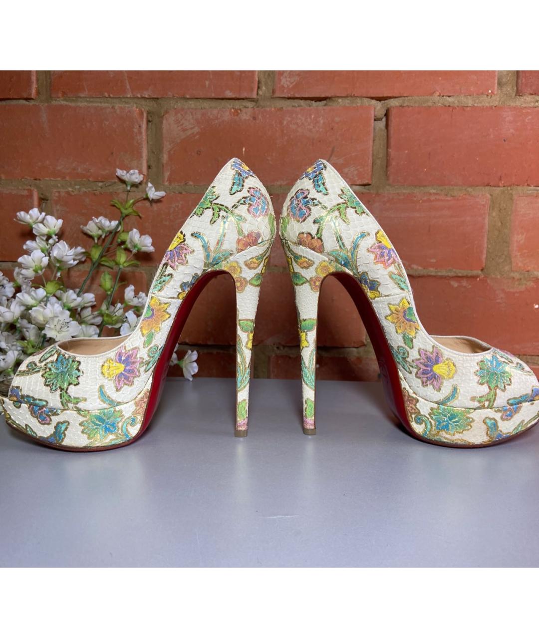 CHRISTIAN LOUBOUTIN Мульти туфли из экзотической кожи, фото 4