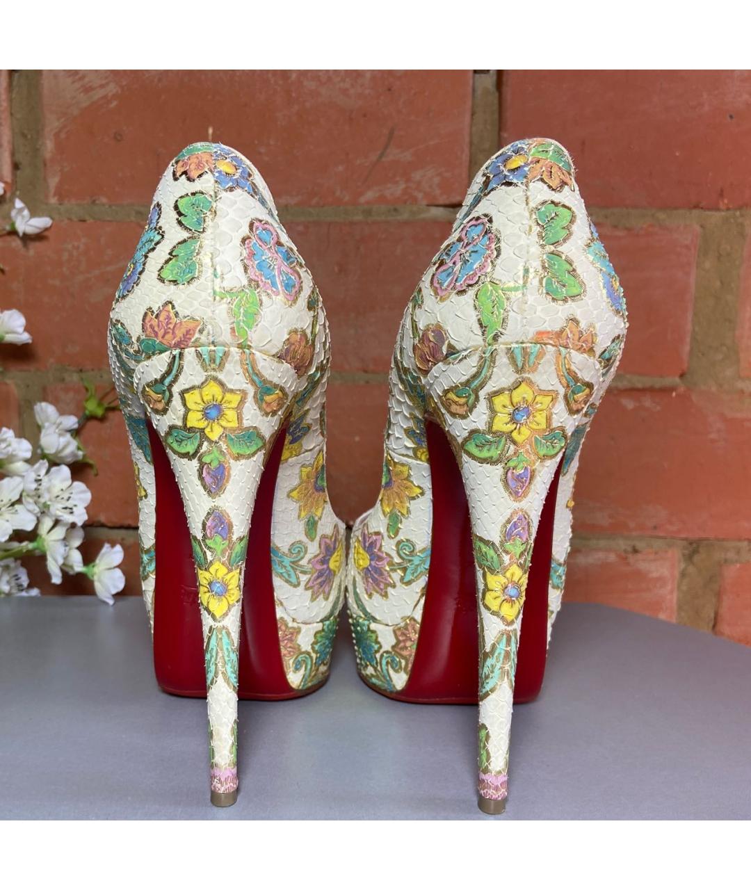 CHRISTIAN LOUBOUTIN Мульти туфли из экзотической кожи, фото 6