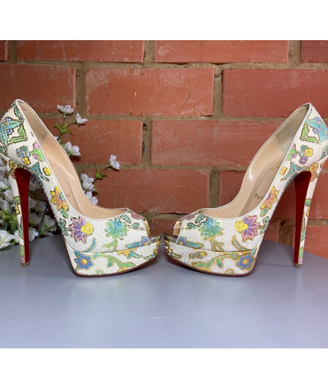 CHRISTIAN LOUBOUTIN Мульти туфли из экзотической кожи, фото 5