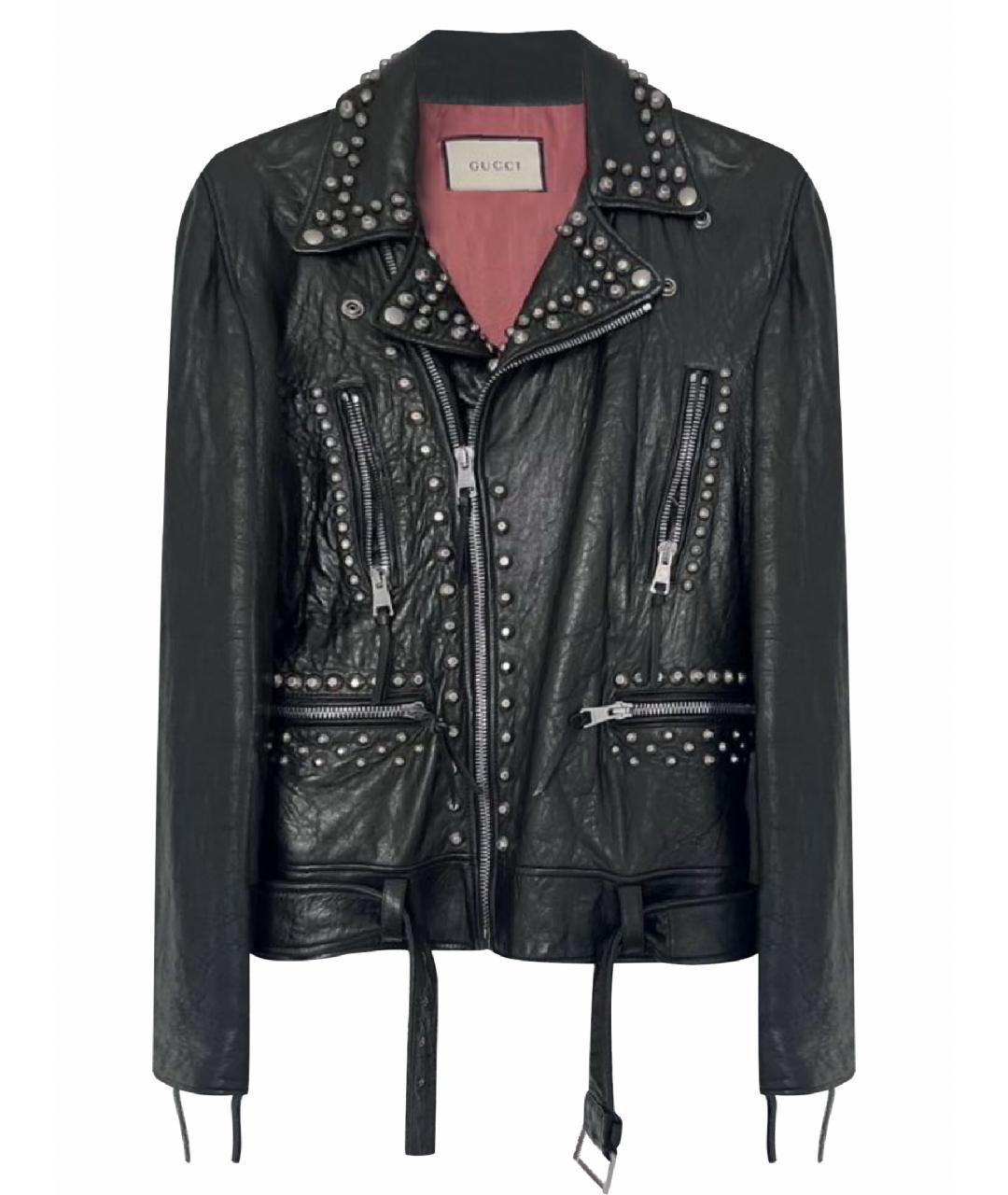 GUCCI Черная кожаная куртка, фото 1