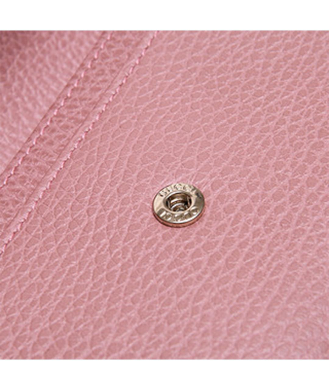GUCCI Розовый кожаный кошелек, фото 4