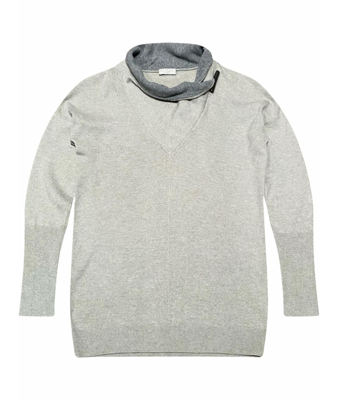 BRUNELLO CUCINELLI Серый кашемировый джемпер / свитер, фото 1