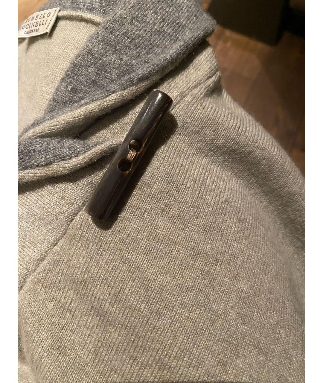 BRUNELLO CUCINELLI Серый кашемировый джемпер / свитер, фото 4