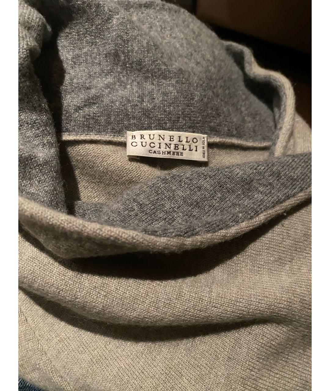BRUNELLO CUCINELLI Серый кашемировый джемпер / свитер, фото 3