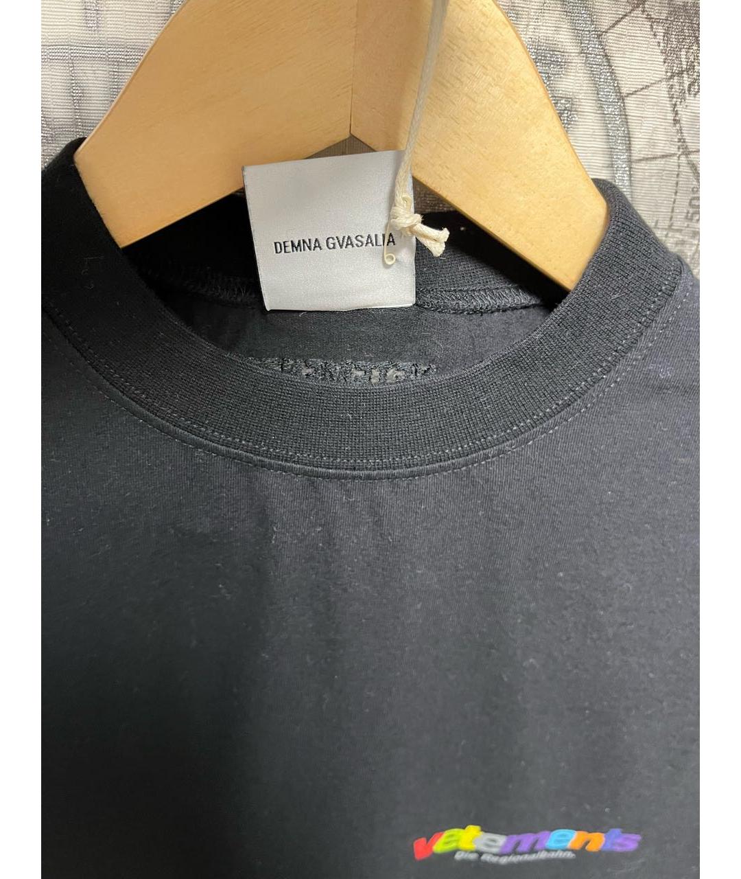 VETEMENTS Черная футболка, фото 8