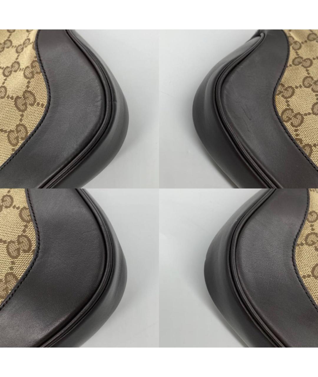 GUCCI Коричневая жаккардовая сумка через плечо, фото 6