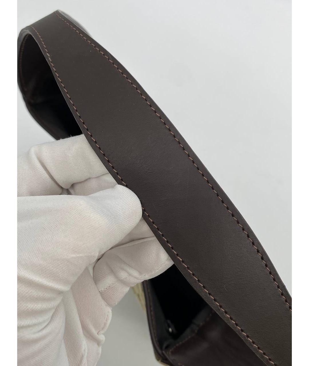 GUCCI Коричневая жаккардовая сумка через плечо, фото 7