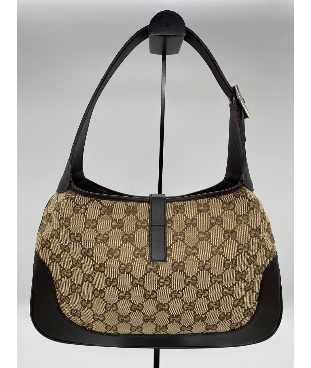 GUCCI Коричневая жаккардовая сумка через плечо, фото 2