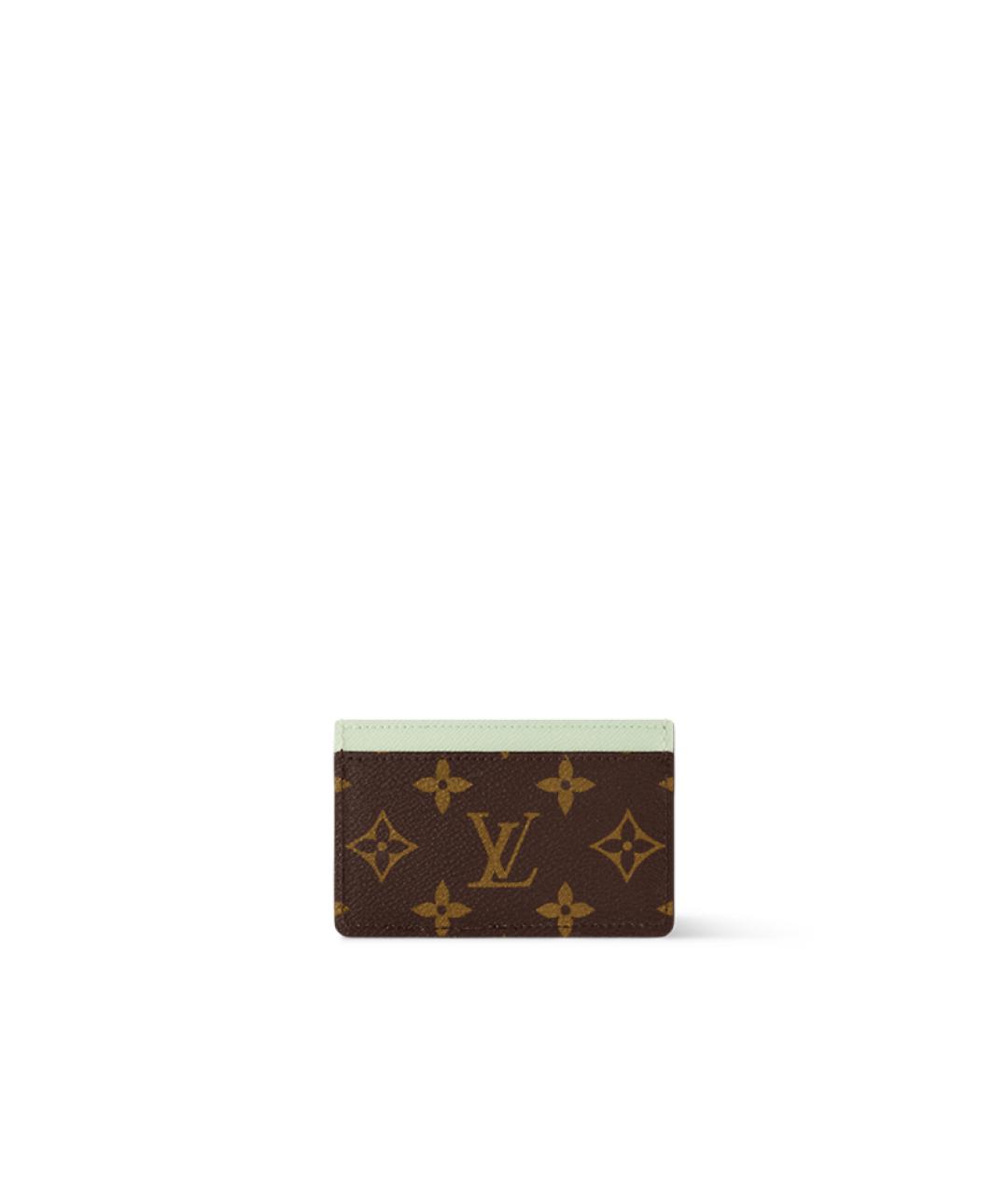 LOUIS VUITTON Коричневый кардхолдер, фото 3