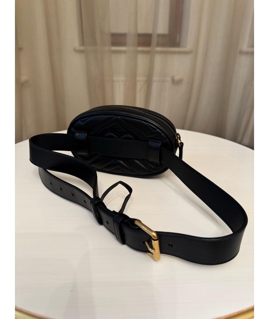 GUCCI Черная кожаная поясная сумка, фото 7