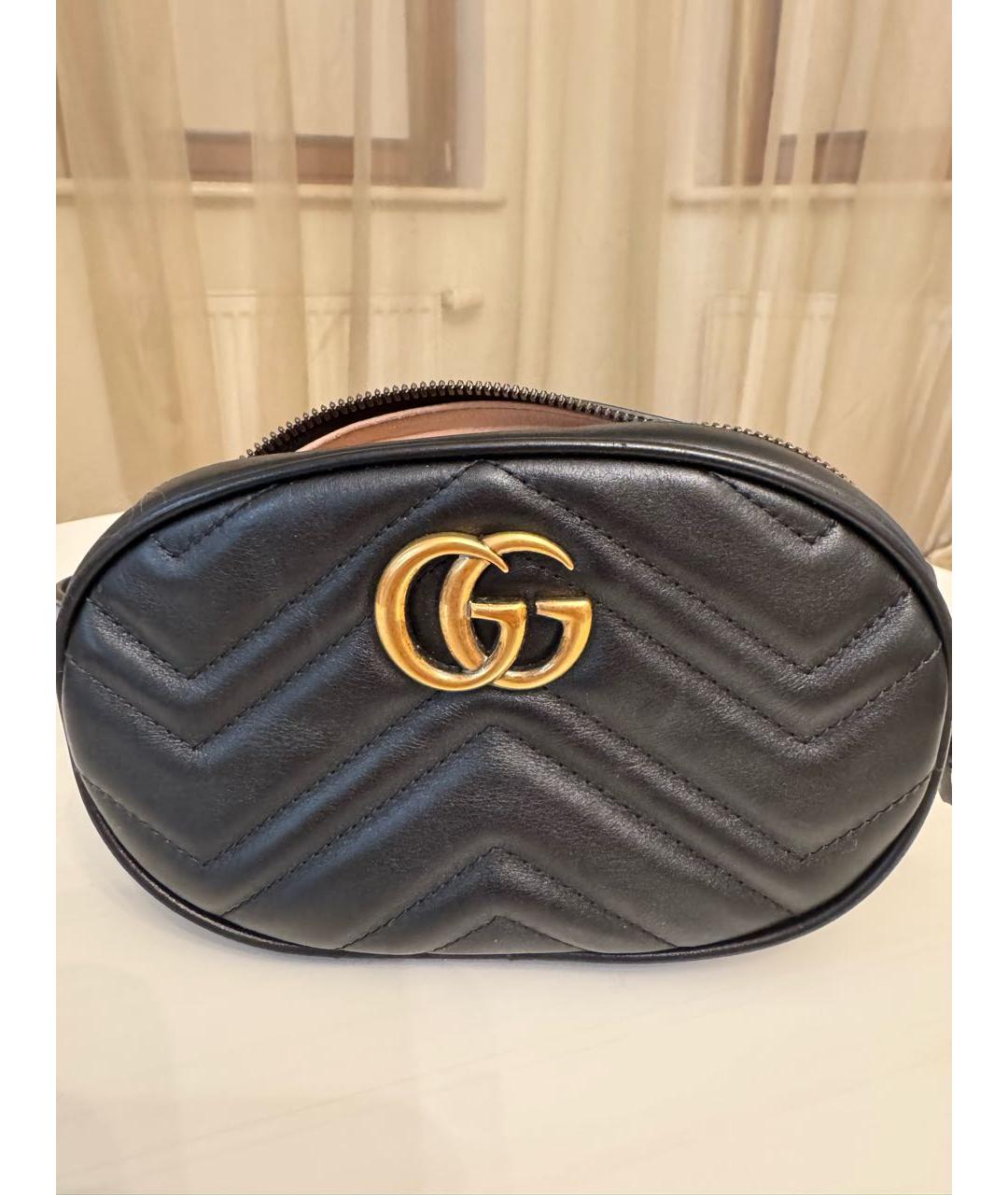 GUCCI Черная кожаная поясная сумка, фото 9