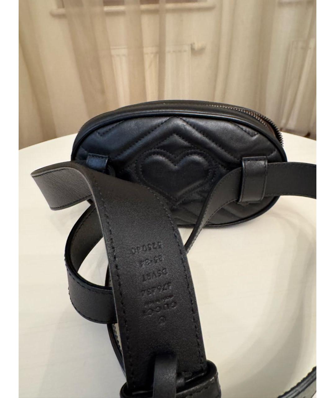 GUCCI Черная кожаная поясная сумка, фото 4