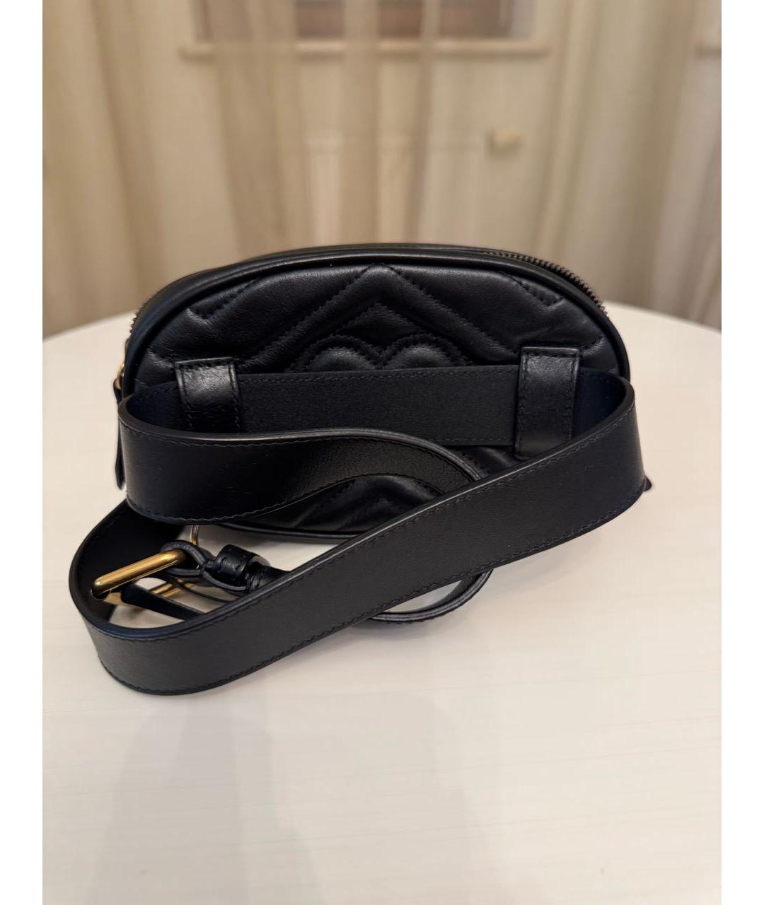 GUCCI Черная кожаная поясная сумка, фото 3