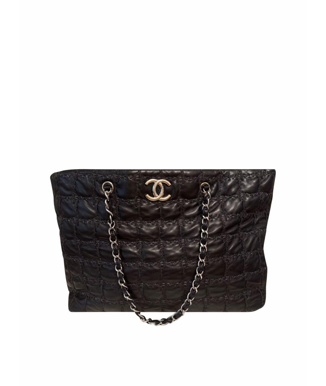 CHANEL Черная кожаная сумка тоут, фото 1