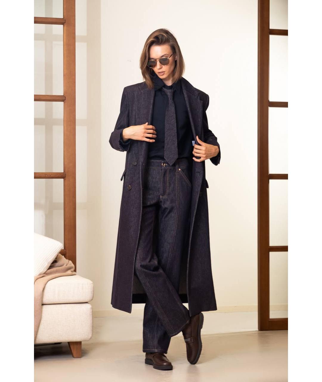BRUNELLO CUCINELLI Синие хлопковые прямые джинсы, фото 6