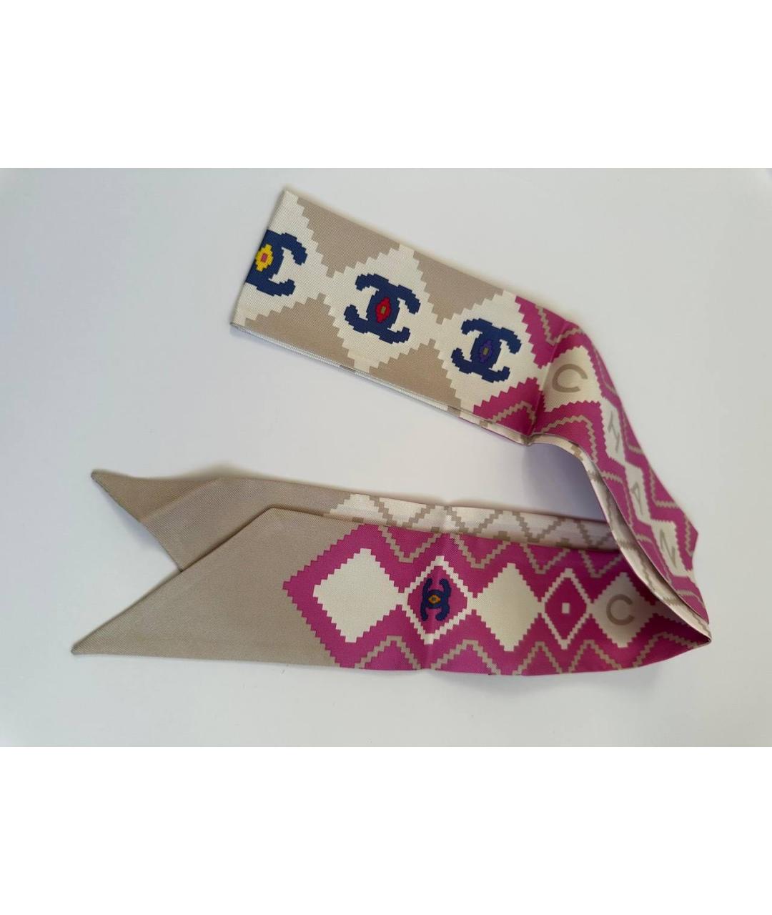 CHANEL Мульти шелковый платок, фото 5