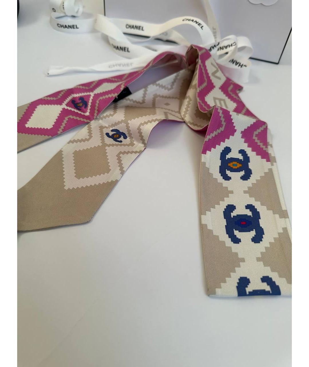 CHANEL Мульти шелковый платок, фото 3