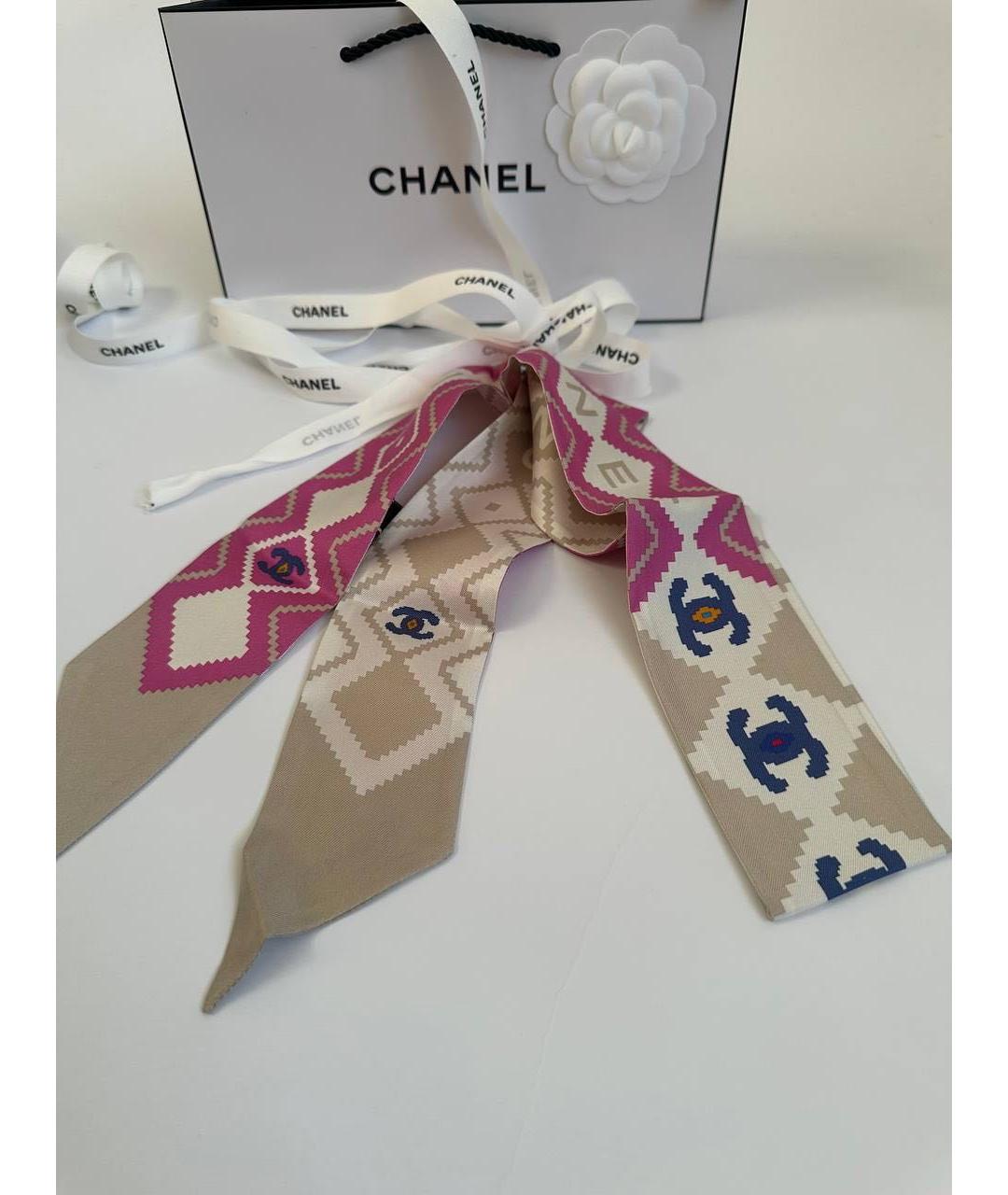 CHANEL Мульти шелковый платок, фото 2