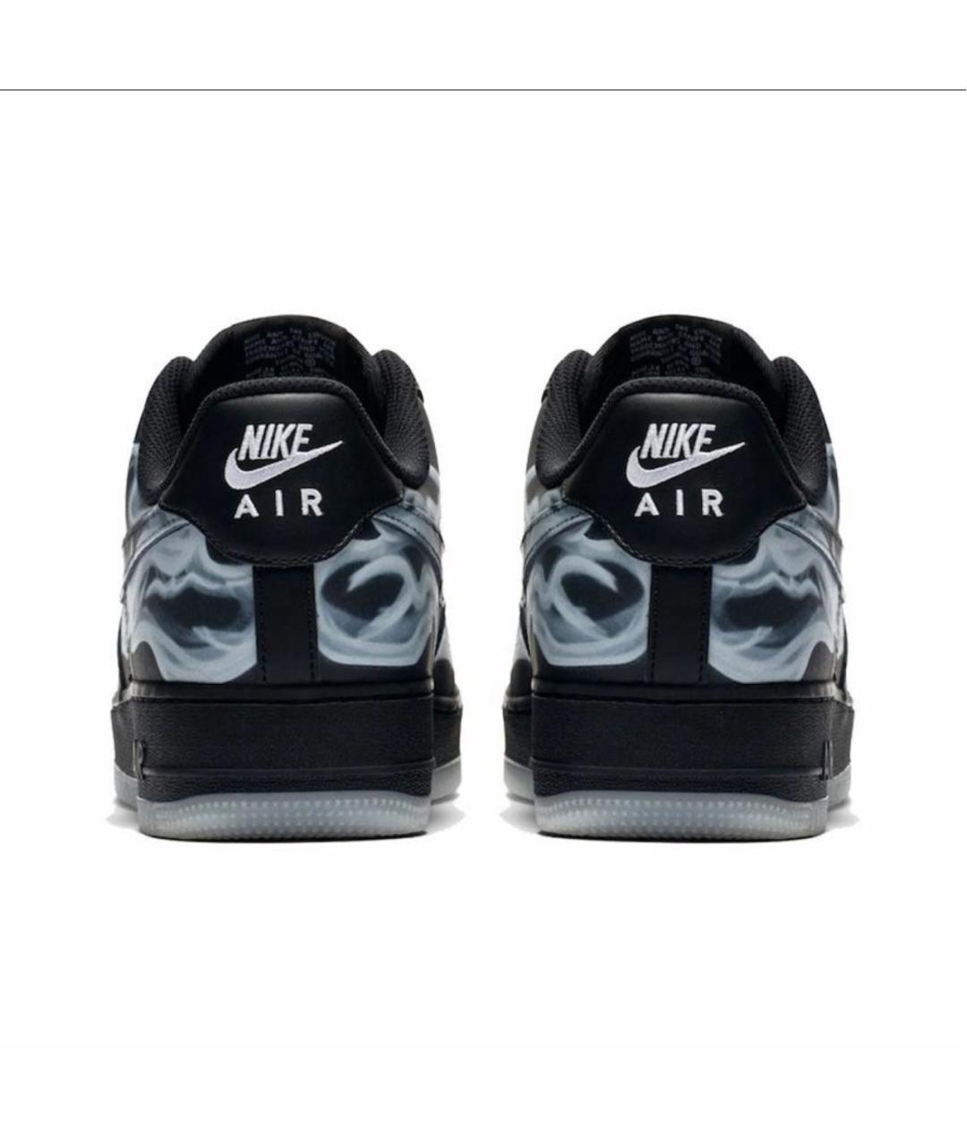 NIKE Черные кожаные низкие кроссовки / кеды, фото 4