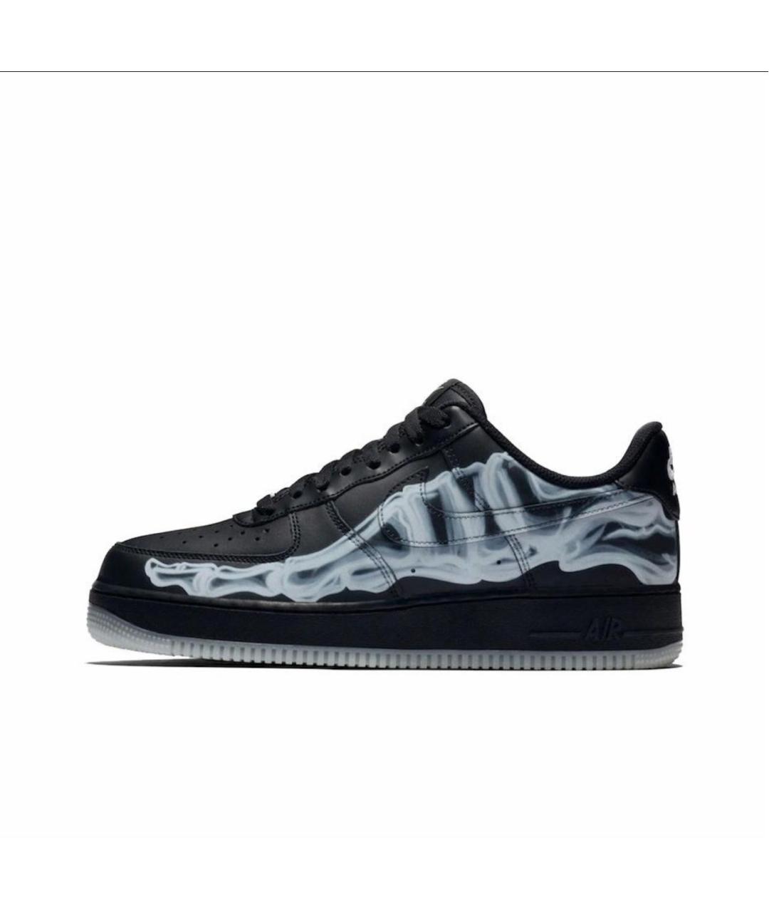 NIKE Черные кожаные низкие кроссовки / кеды, фото 5