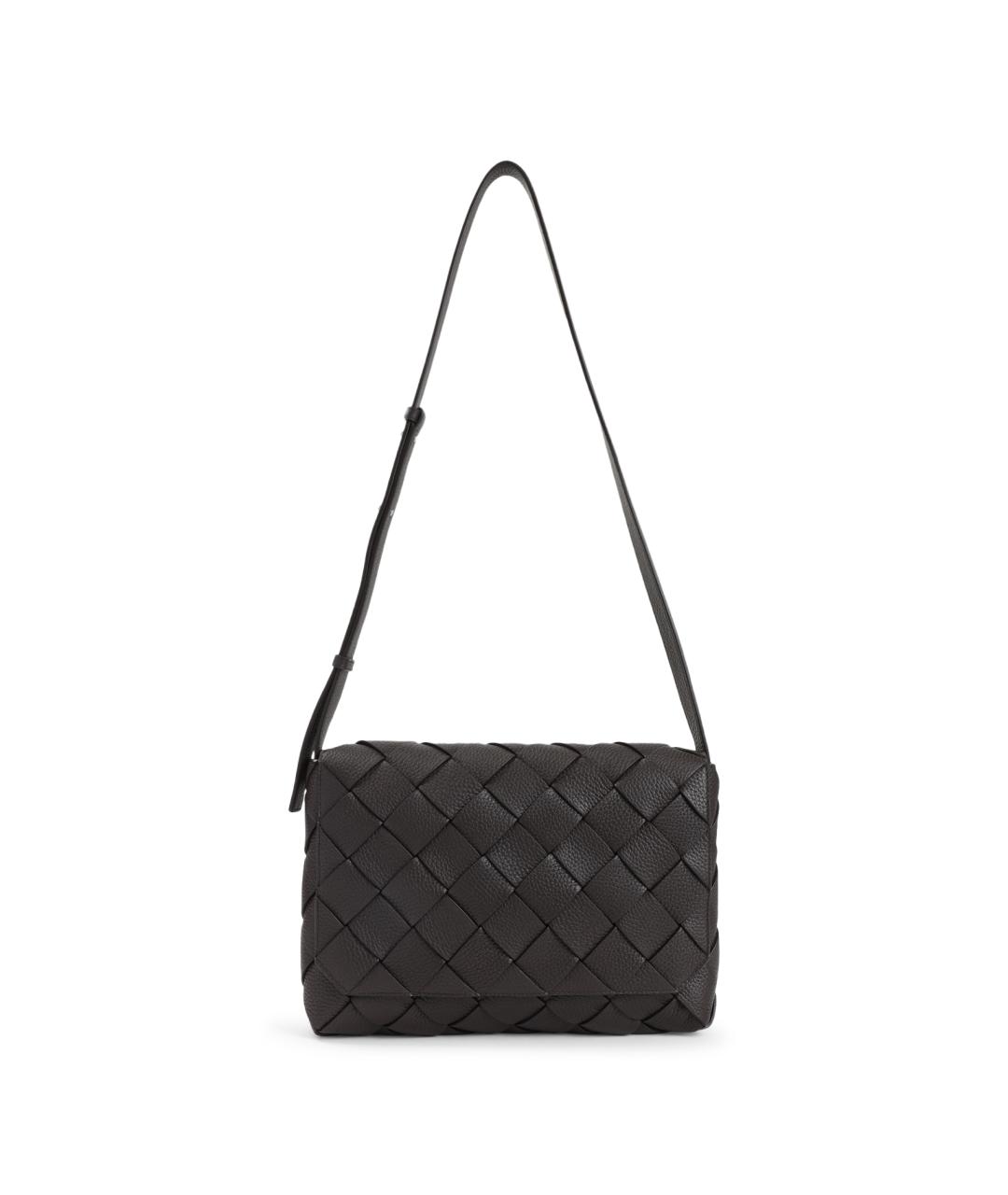 BOTTEGA VENETA Коричневая кожаная сумка на плечо, фото 1