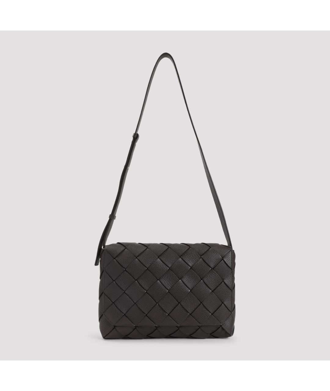BOTTEGA VENETA Коричневая кожаная сумка на плечо, фото 2