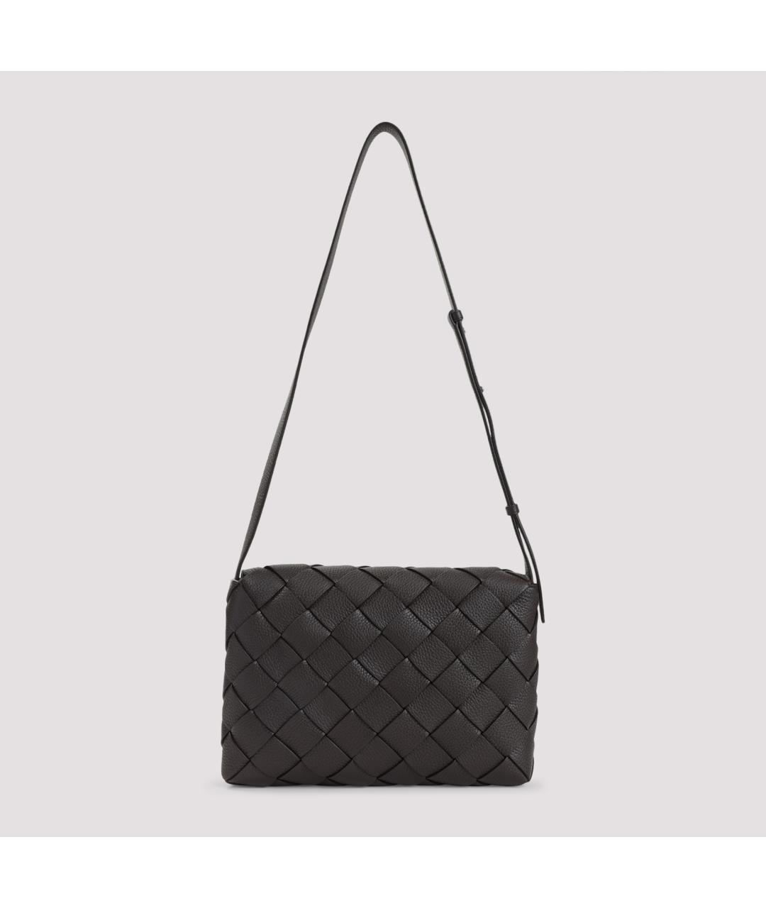 BOTTEGA VENETA Коричневая кожаная сумка на плечо, фото 3