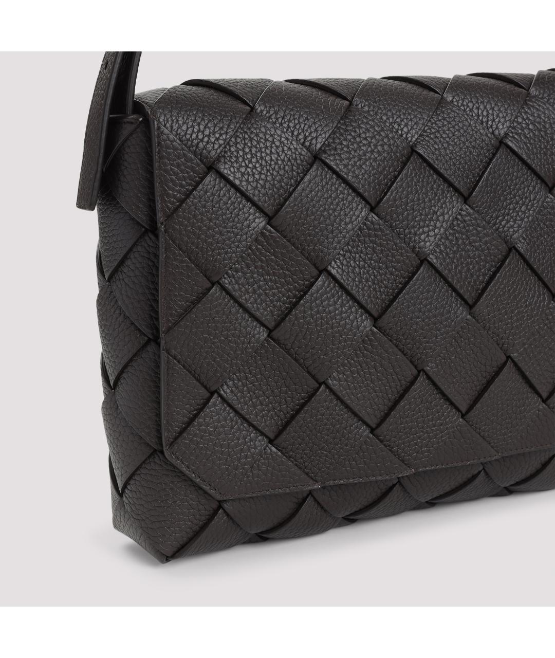 BOTTEGA VENETA Коричневая кожаная сумка на плечо, фото 4