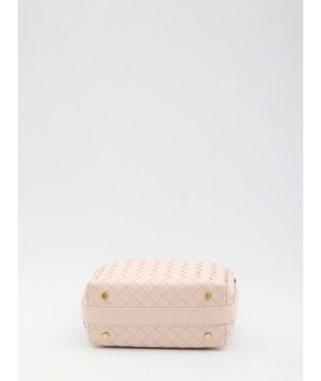 BOTTEGA VENETA Розовая кожаная сумка с короткими ручками, фото 2